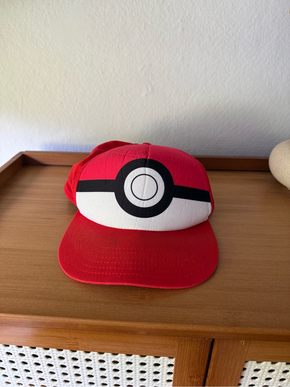 Pokemon Red and White Kids Cap with Poké Ball Front